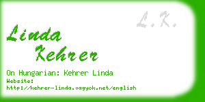 linda kehrer business card
